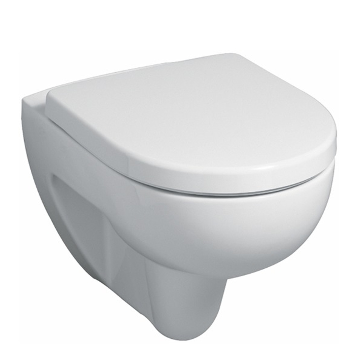 Renova Nr. 1 Tiefspül-WC wandhängend 35,5 × 54 cm in weiß alpin mit WC-Sitz mit Absenkautomatik