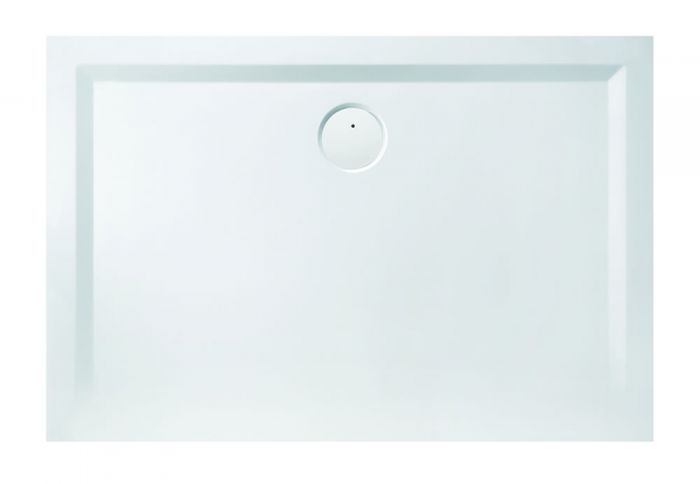 Muna Rechteck-Duschwanne mit Antirutschoberfläche 120 x 80 x 1,5 cm, weiß alpin